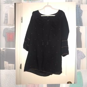 Madewell copper embroidered shift dress